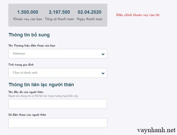 Hướng dẫn vay tiền nhanh online Vamo tới 10 triệu đồng bằng CMND
