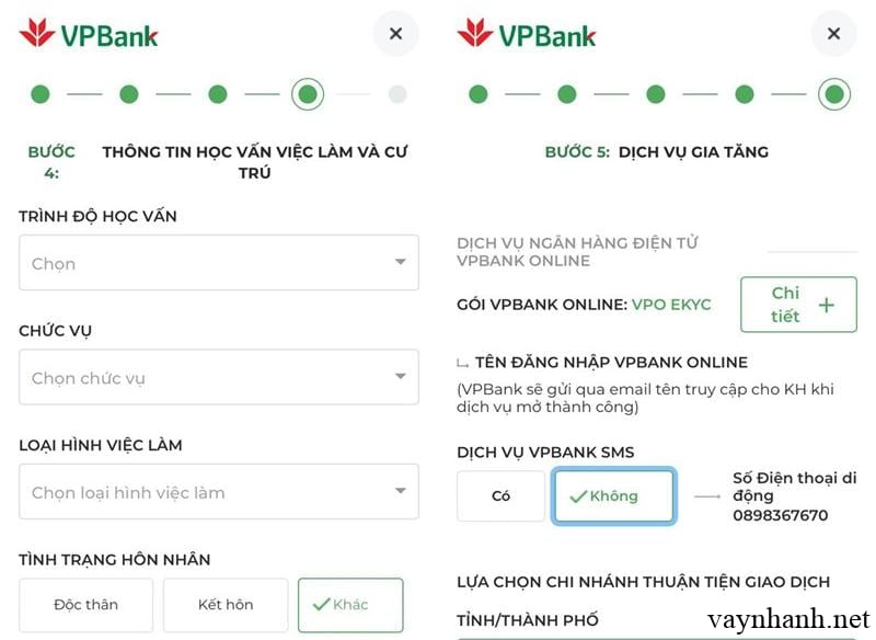 Hướng dẫn đăng ký mở tài khoản VPBank NEO 