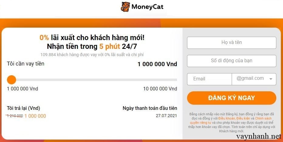 MoneyCat - Vay tiền nhanh MoneyCat lừa đảo khách hàng không?