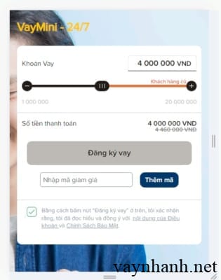 Vaymini - App Vay tiền nhanh online