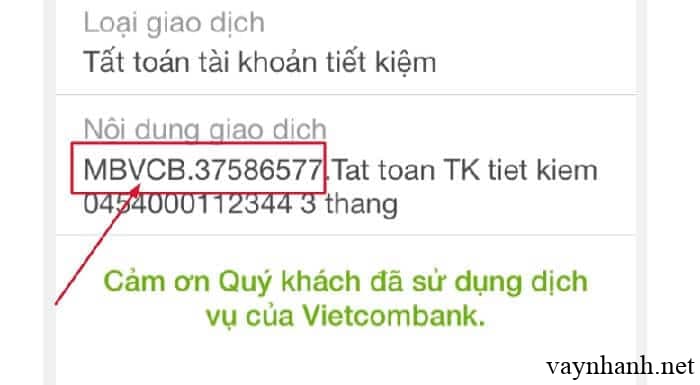 Cách xem mã giao dịch ngân hàng Vietcombank chi tiết