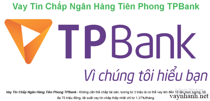 Vay tín chấp TPBank thủ tục đơn giản